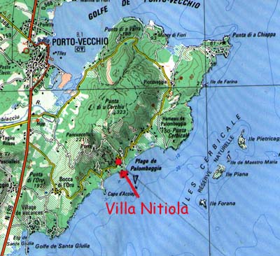 Location Villa Nitiola Map